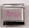 Marissa - colour laser name - pink Italian charm